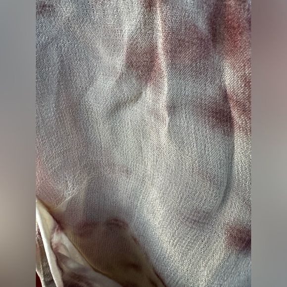 NWOT Raga Anthropologie Red Tie Dye Sheer Long Sleeve Button Up Shirt - Picture 6 of 9